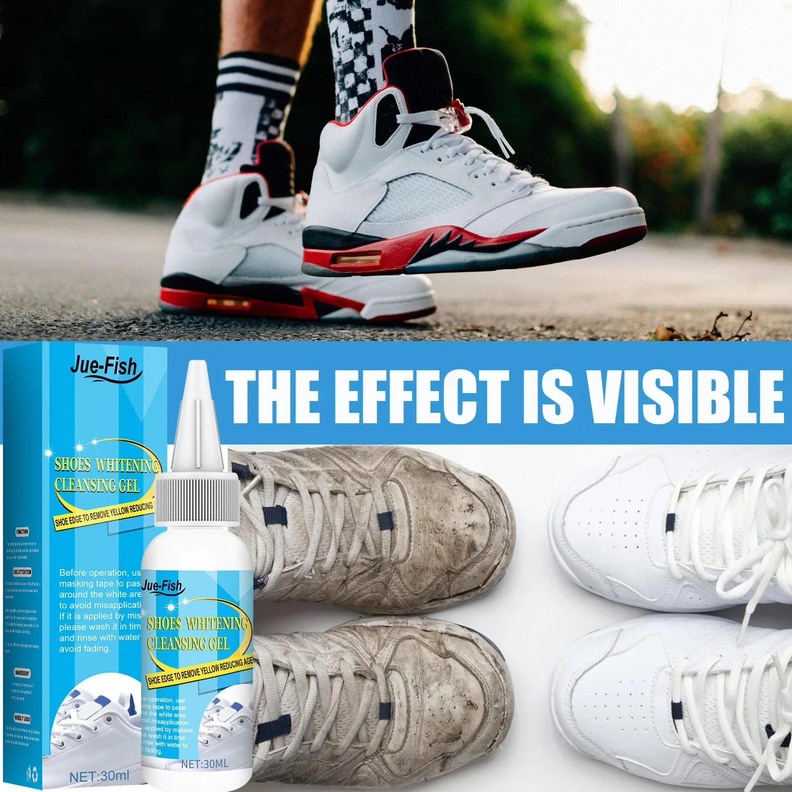 White Shoes Cleaning Gel Stain - Sneaker Shoe Care Kit บทวิจารณ์และราคา